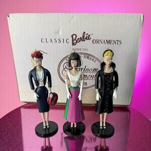 1995 Ashton Drake Heirloom Ornaments Barbie Set of 3 Classic Barbie #93624